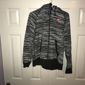 Black and white Nike zip up.