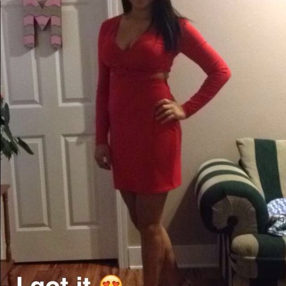 Express Red Dress - Picture 3 of 3