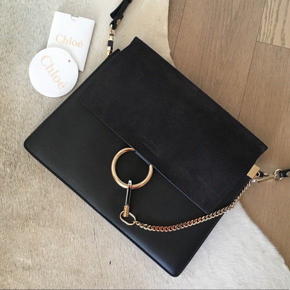 SOLD Chloe Faye Medium Carbon Grey Crossbody Bag - Picture 2 of 8