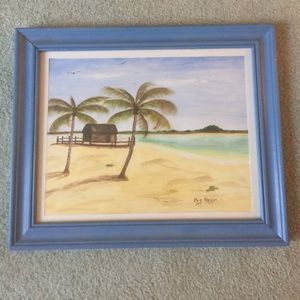 Vintage Beach Painting / Wall Decor