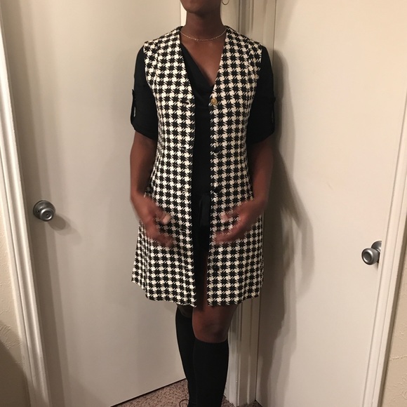 Vintage Houndstooth Vest - Picture 3 of 5