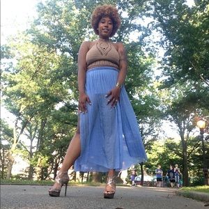 Timeless Blue #Zara Skirt