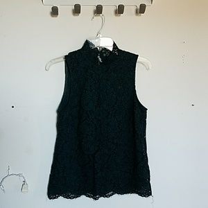H&M Sleeveless Lace Blouse