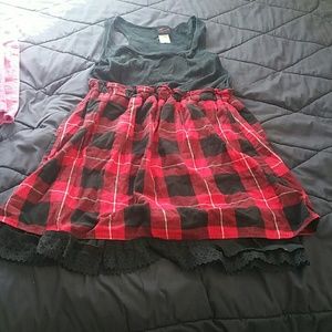 Women's plaid tank dress