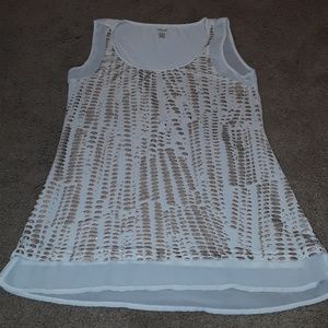 White and silver tank top