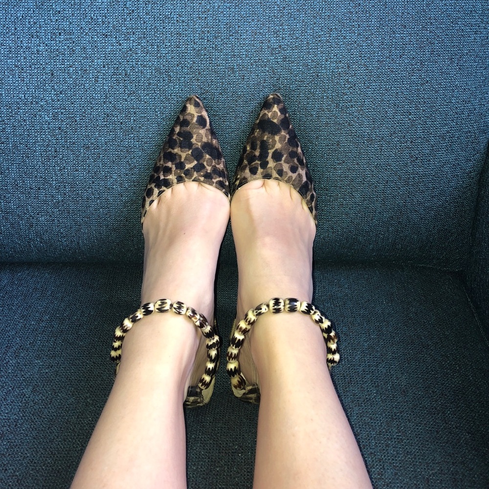 Manolo Blahnik Beautiful Beaded Leopard Print!