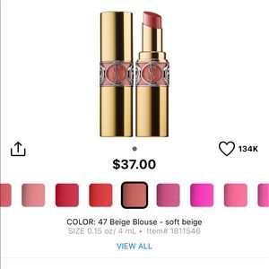 #47 YSL Rouge Volupte Shine Oil-In-Stick Lipstick