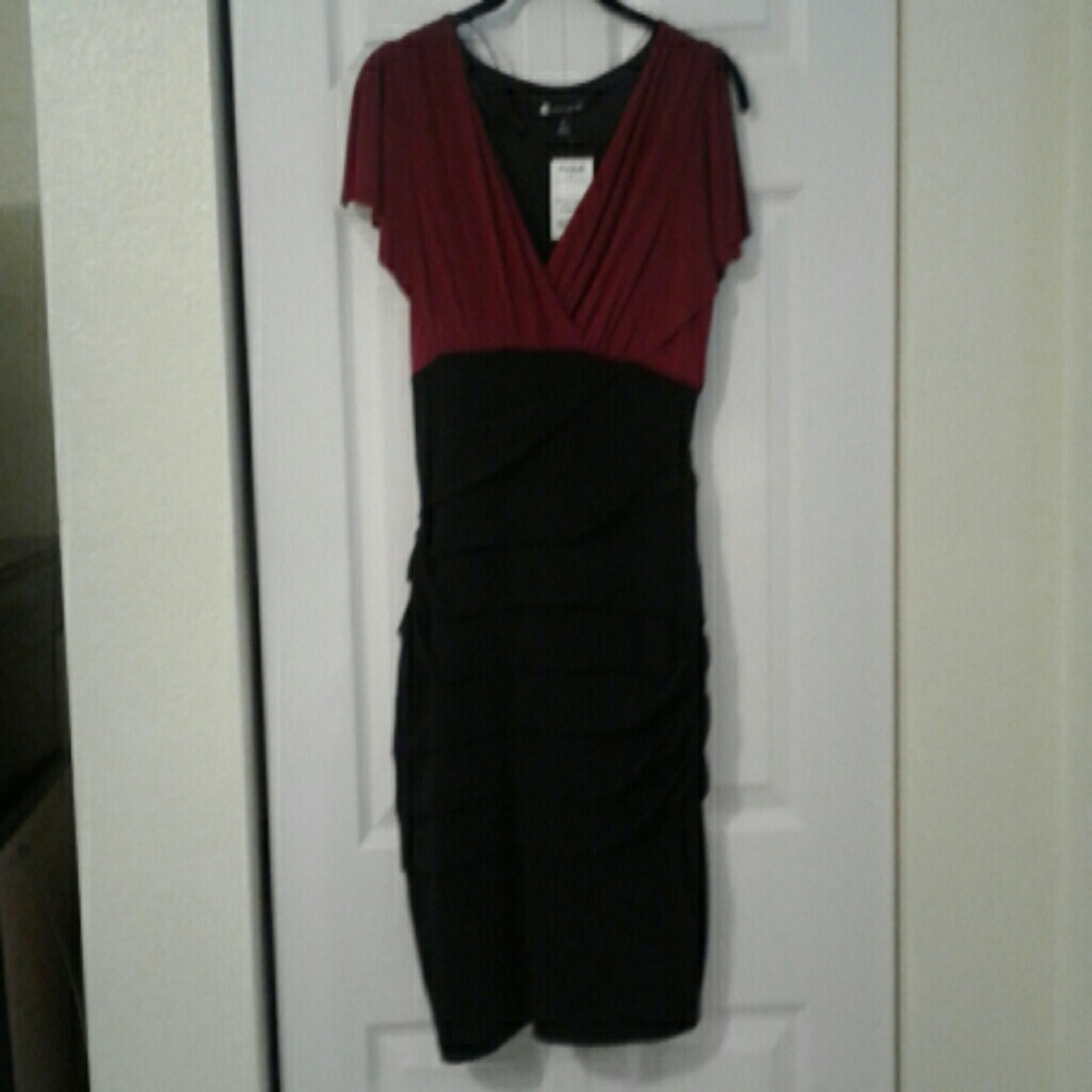 SOLD!!! NEW Black Red Dress size 8
