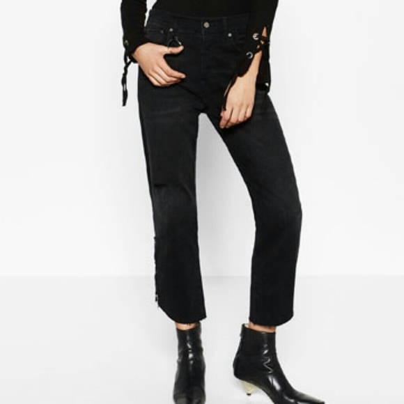 Zara Jeans Zara Boyfriend Midrise Black New Jeans Poshmark