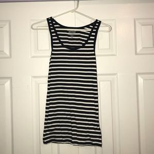 Black and white stripped tank