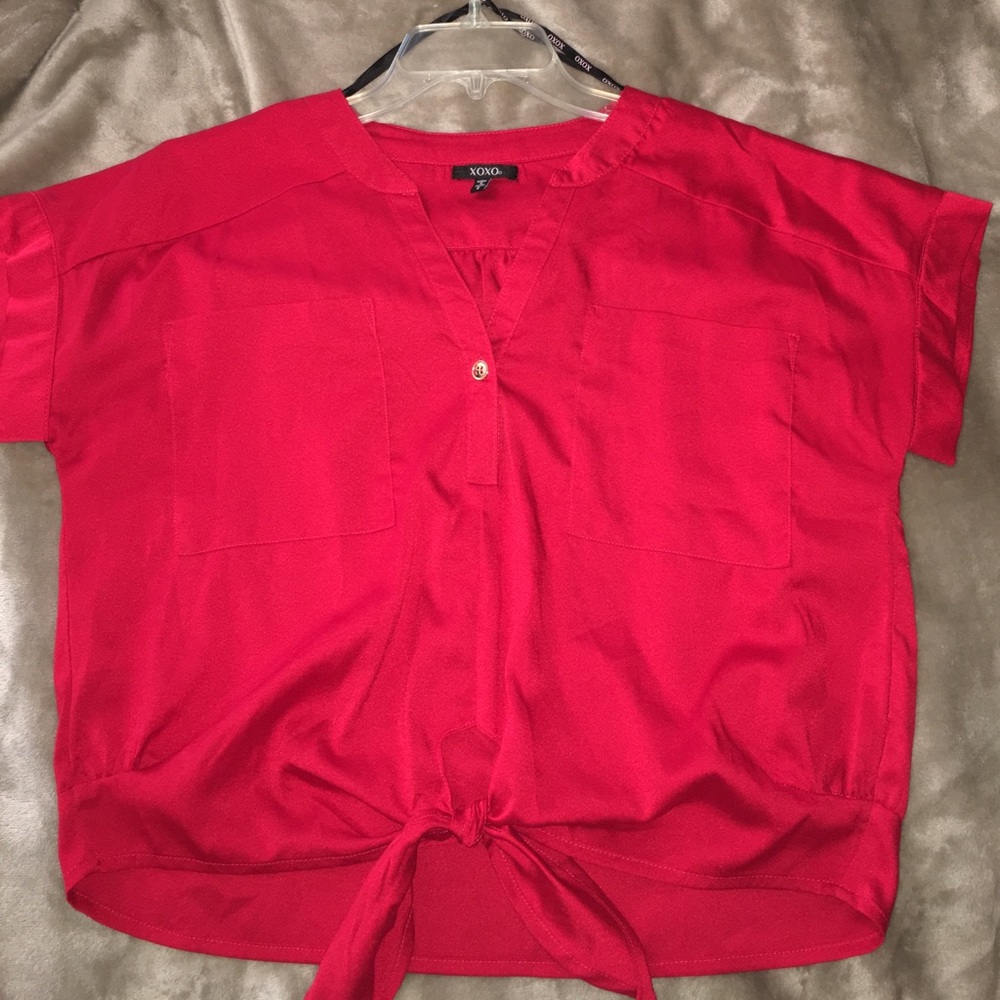 Red xoxo blouse size small