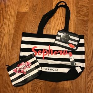 Sephora Tote, Makeup Bag, Card Holder, & Mirror