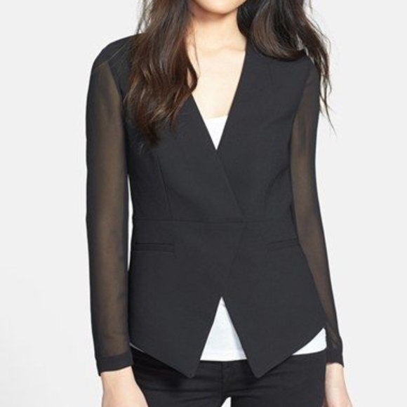 Vince Camuto Sheer Sleeve Blazer 