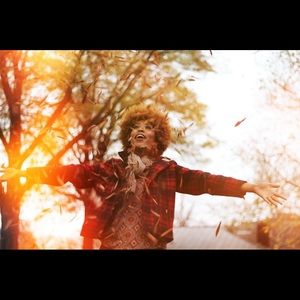 Lumber jack recycled wool short coat