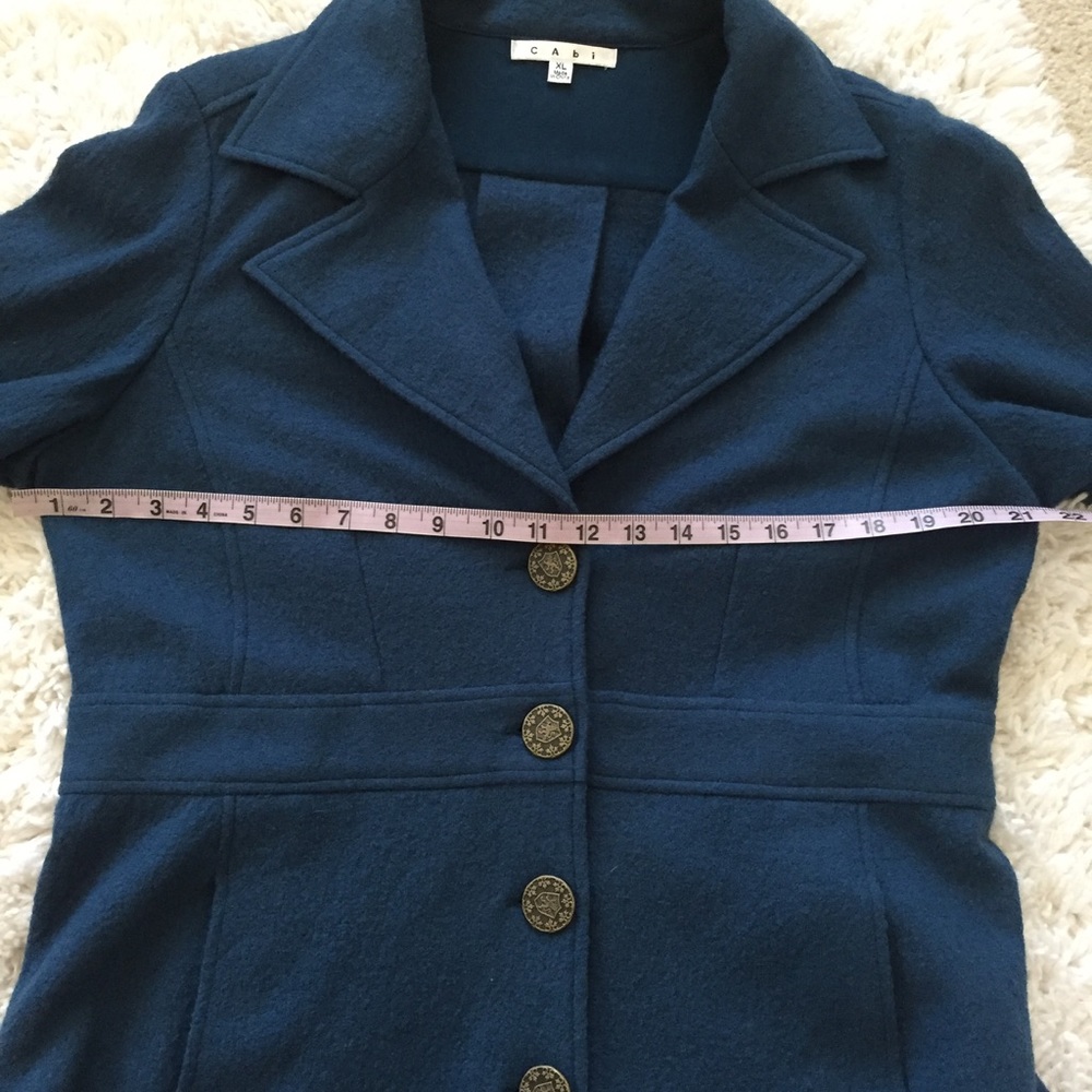 Cabi Turquoise/Blue Aristocrat Merino Wool Coat - Picture 6 of 8