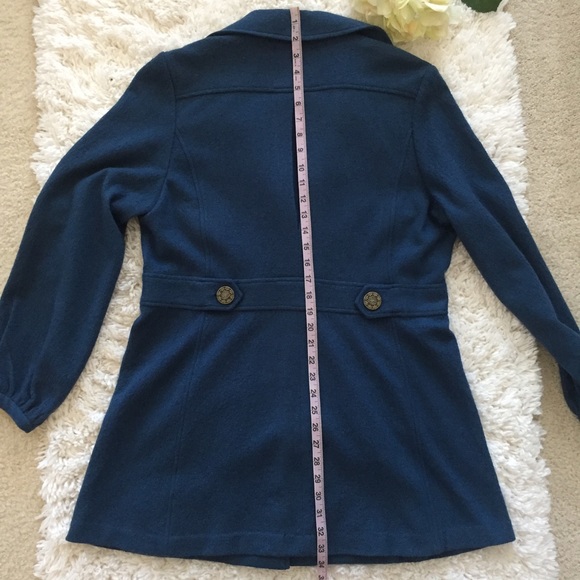 Cabi Turquoise/Blue Aristocrat Merino Wool Coat - Picture 7 of 8