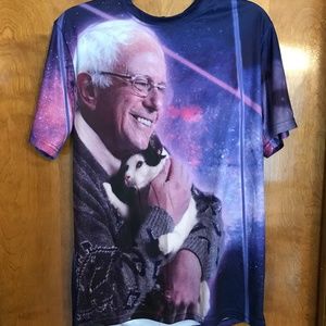 Bernie Sanders Holding Cat top