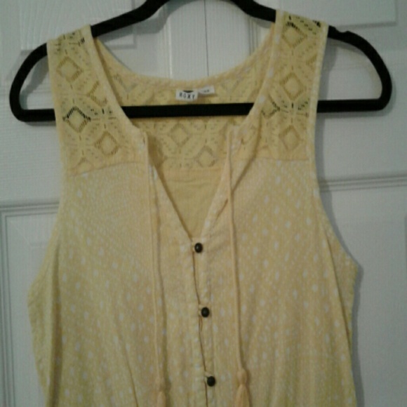 New Roxy yellow dress size large - Picture 2 of 3