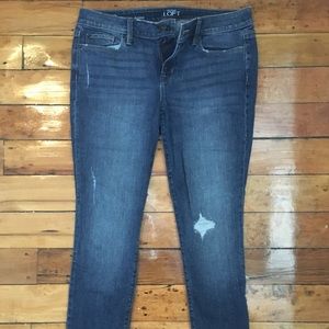 LOFT modern skinny distressed jeans