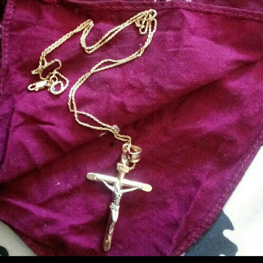 14kGold chain+Cross