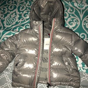 Moncler grey bubble winter jacket 9-12 months