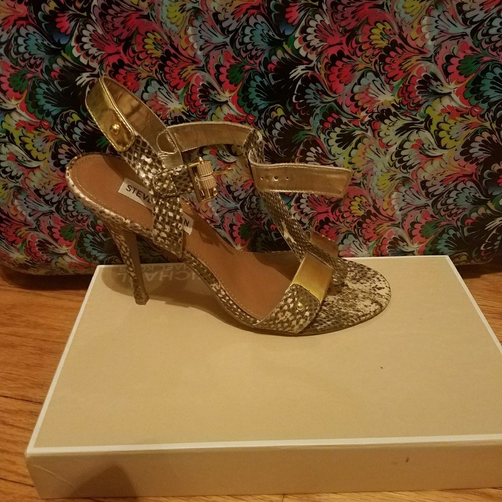 Steven Madden Gator Gladiator Stilletos