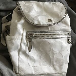 White coach backpack