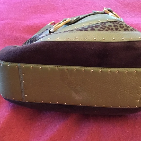 Cole Hahn green and leopard shoulder bag - Picture 5 of 5