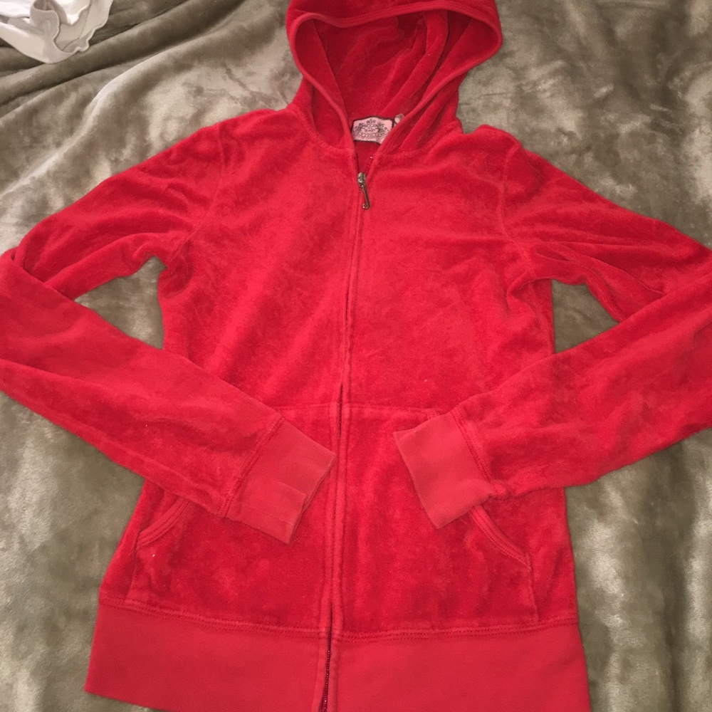 Red terrycloth juicy couture jacket