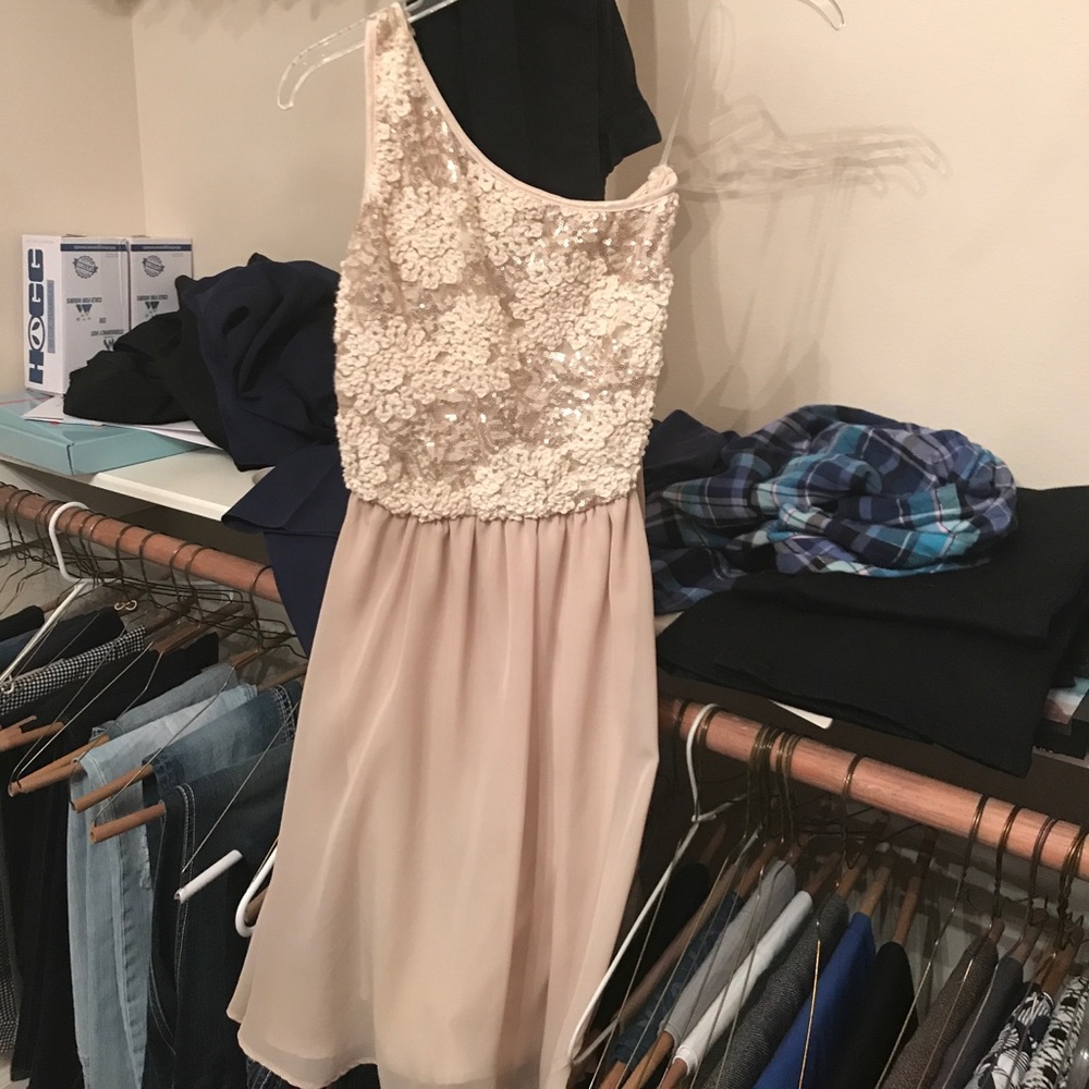 Gold & tan dress