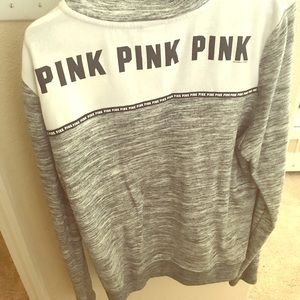 Pink Victoria’s Secret pullover.