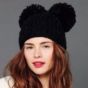 RARE Free People Double Pom Beanie- New With Tags!