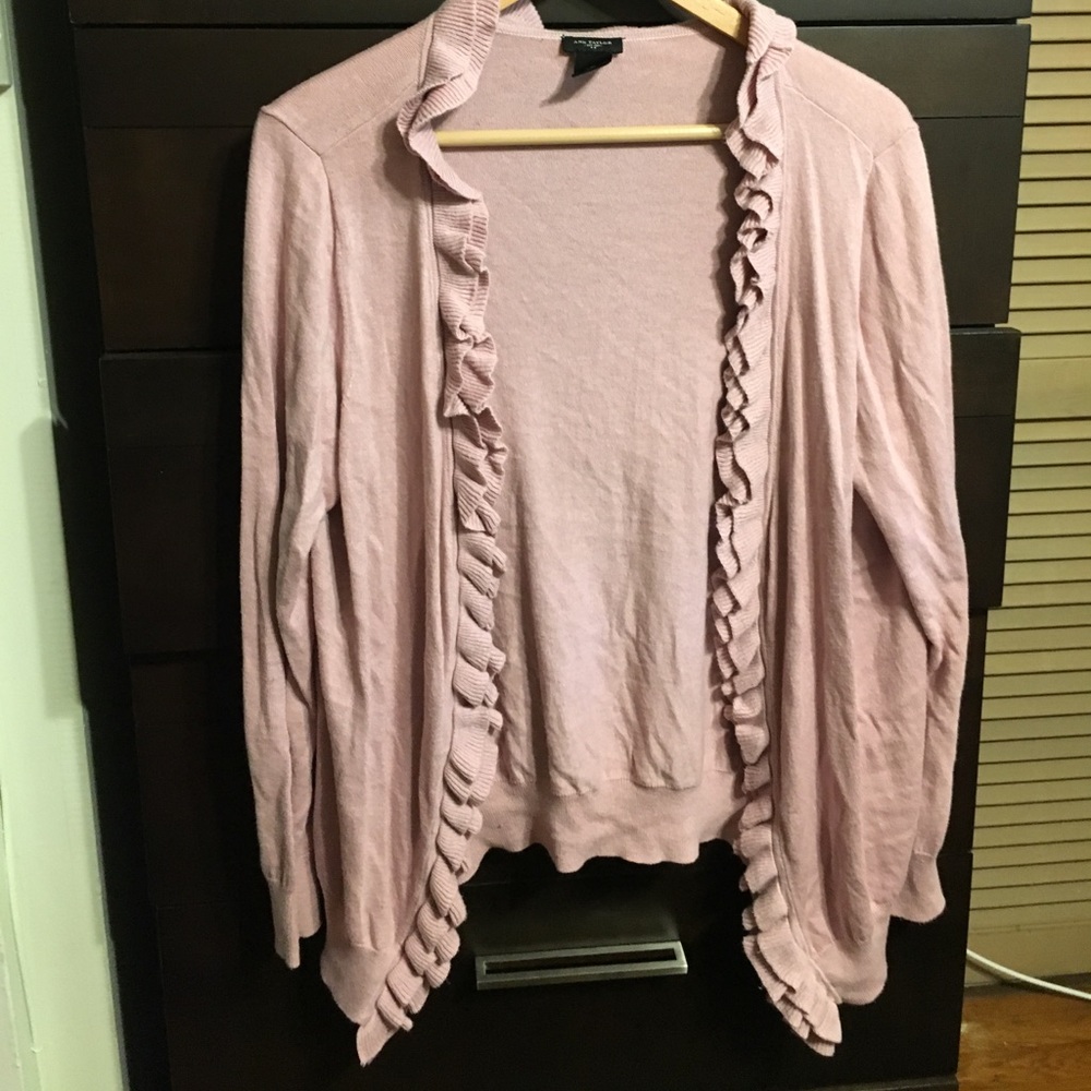 Ruffled Lilac Ann Taylor Sweater