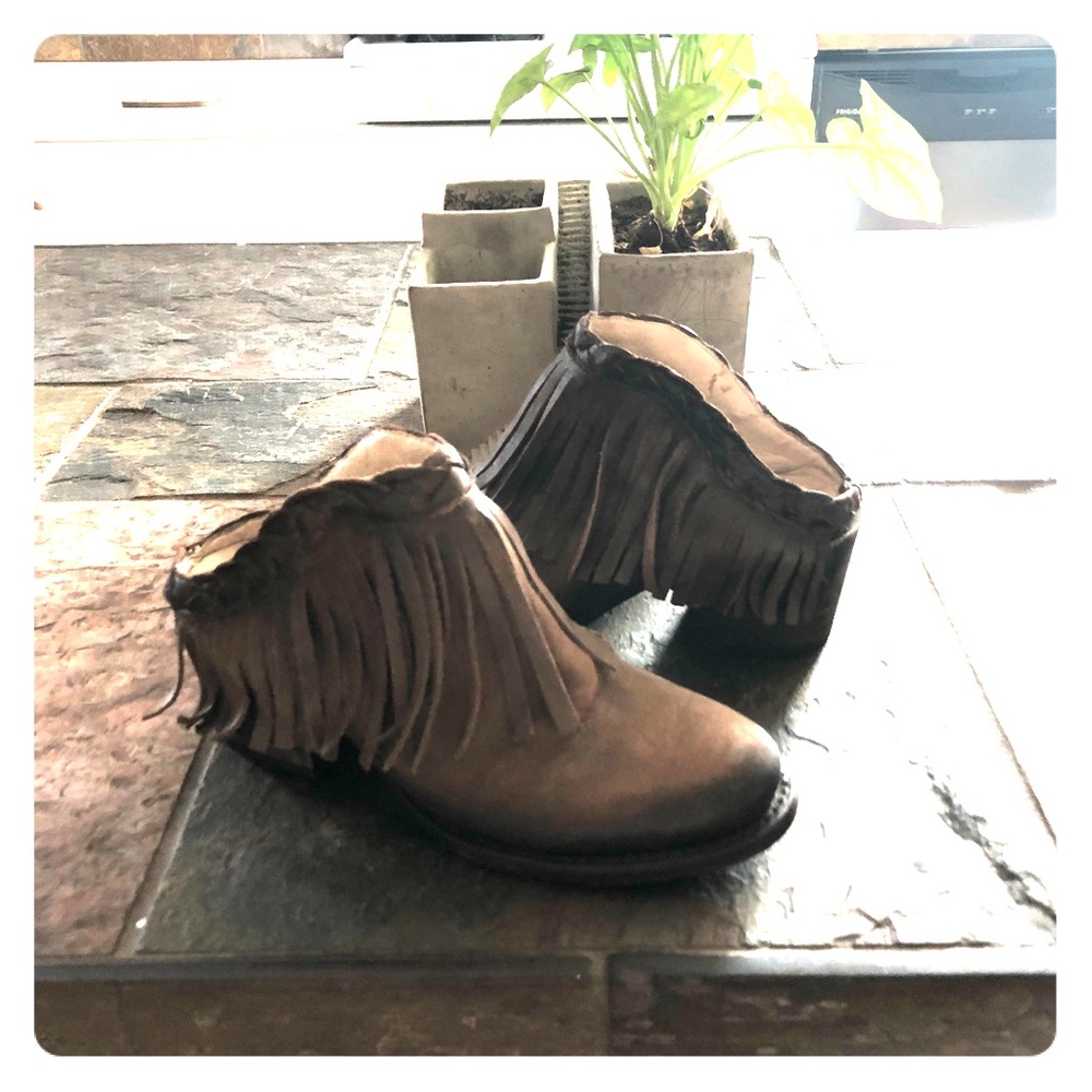 Freebird by Steven leather slip on booties