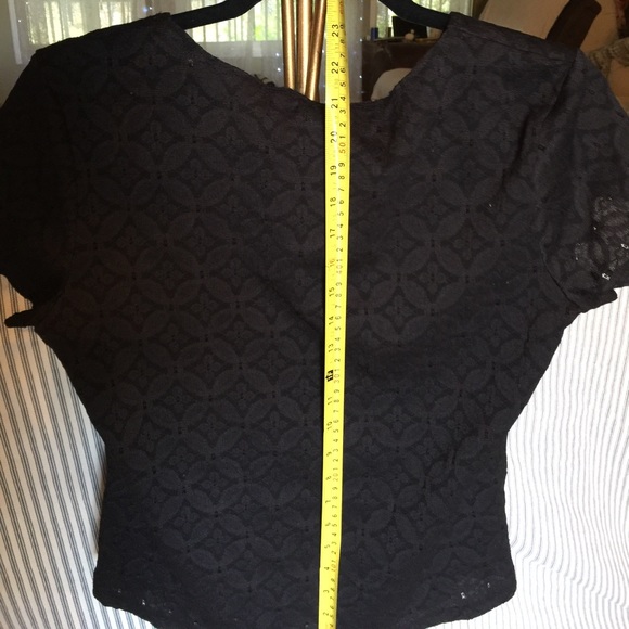 END OF YEAR SALE Top short sleeve Black Lace New York/ Sere Nade - Picture 3 of 4