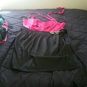 Black and Pink formal dress