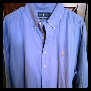 Mens Long sleeve Polo Dress Shirt.