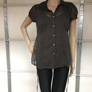 MOTHERHOOD Maternity polka dot blouse size S