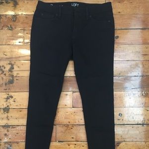 LOFT modern skinny black jeans