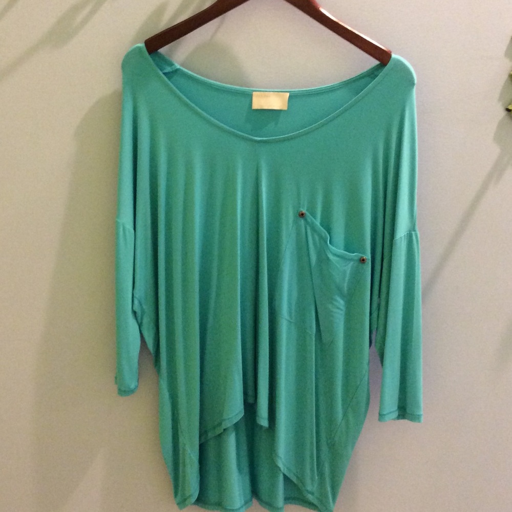 NWT Kerisma Turquoise Raven Top