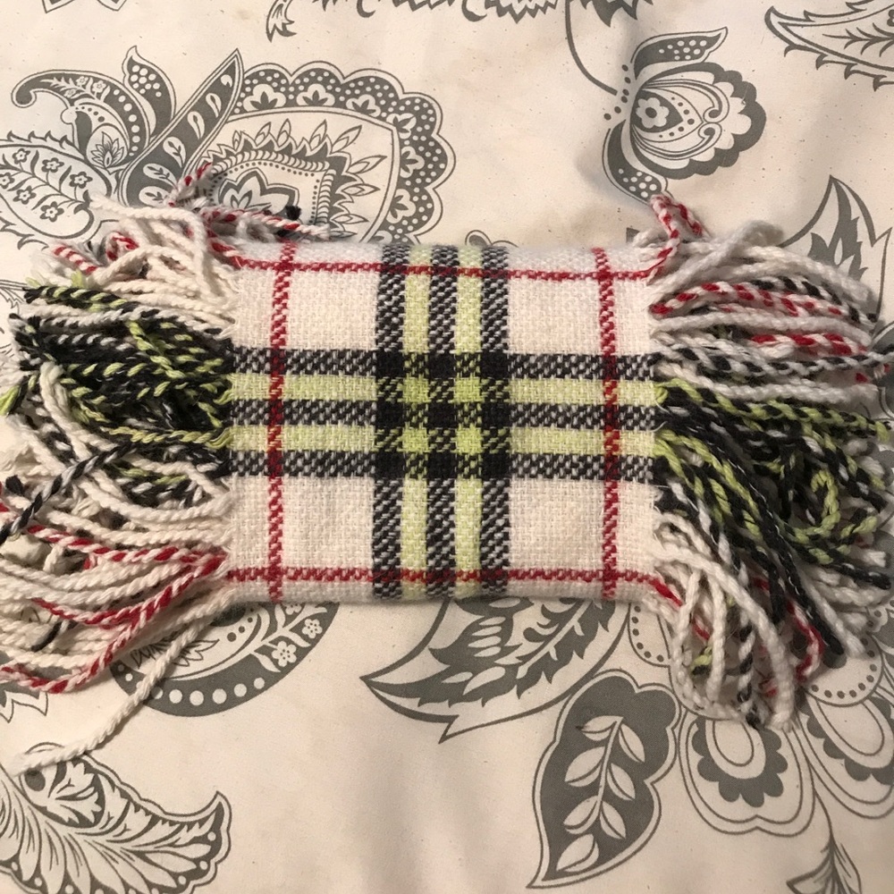 Authentic Burberry Fringe wool scarf