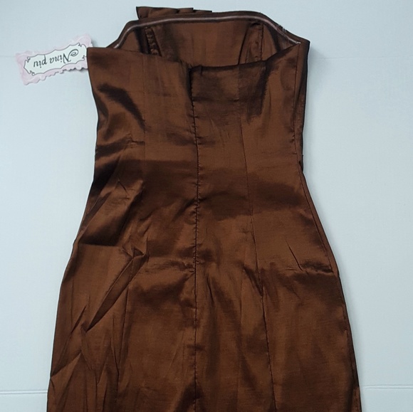 NWT! GLAMOROUS Strapless Taffeta Dress - Picture 5 of 6