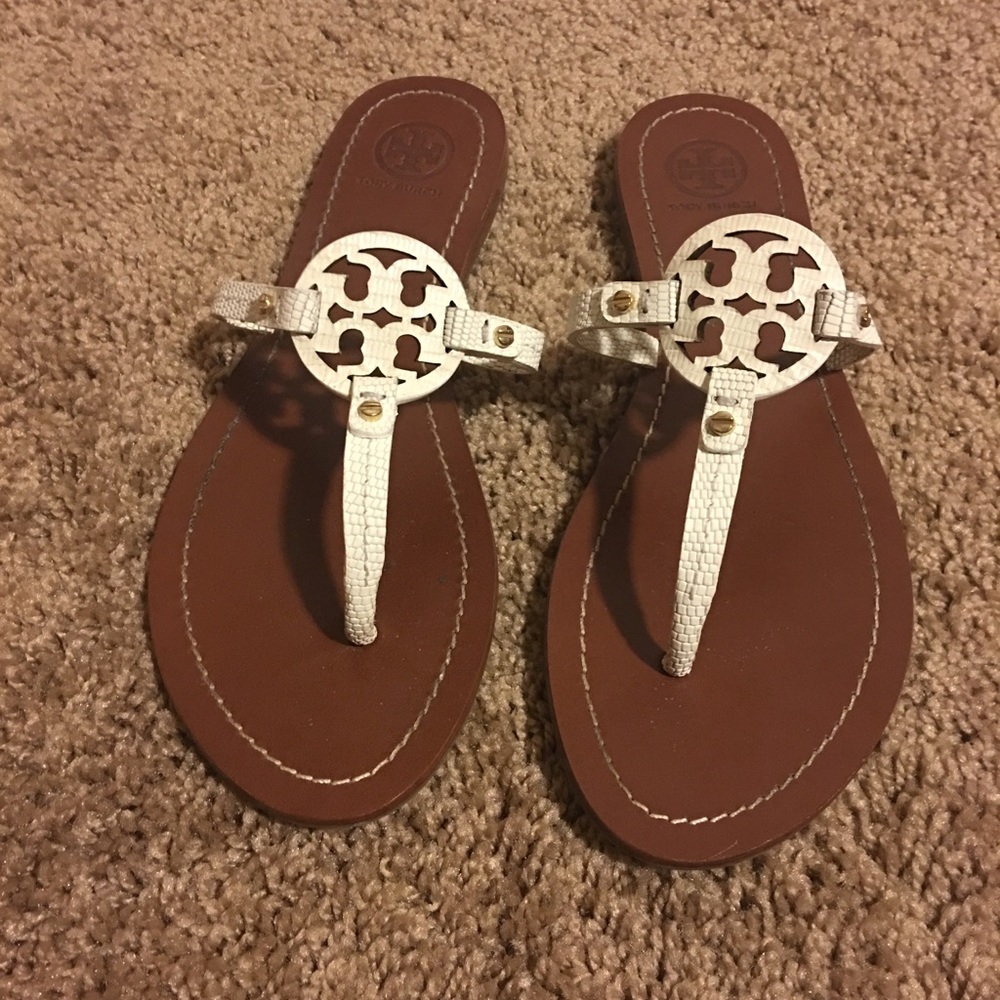 Miller mini logo white sandals