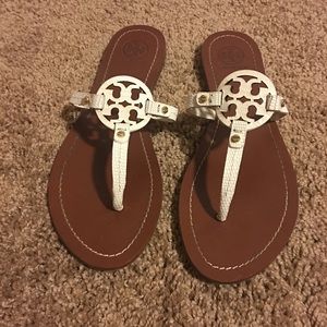 Miller mini logo white sandals