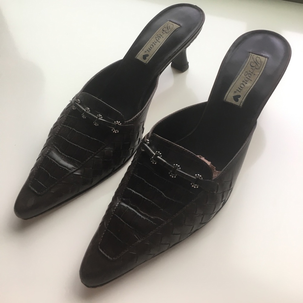 Brighton kitten heel mule