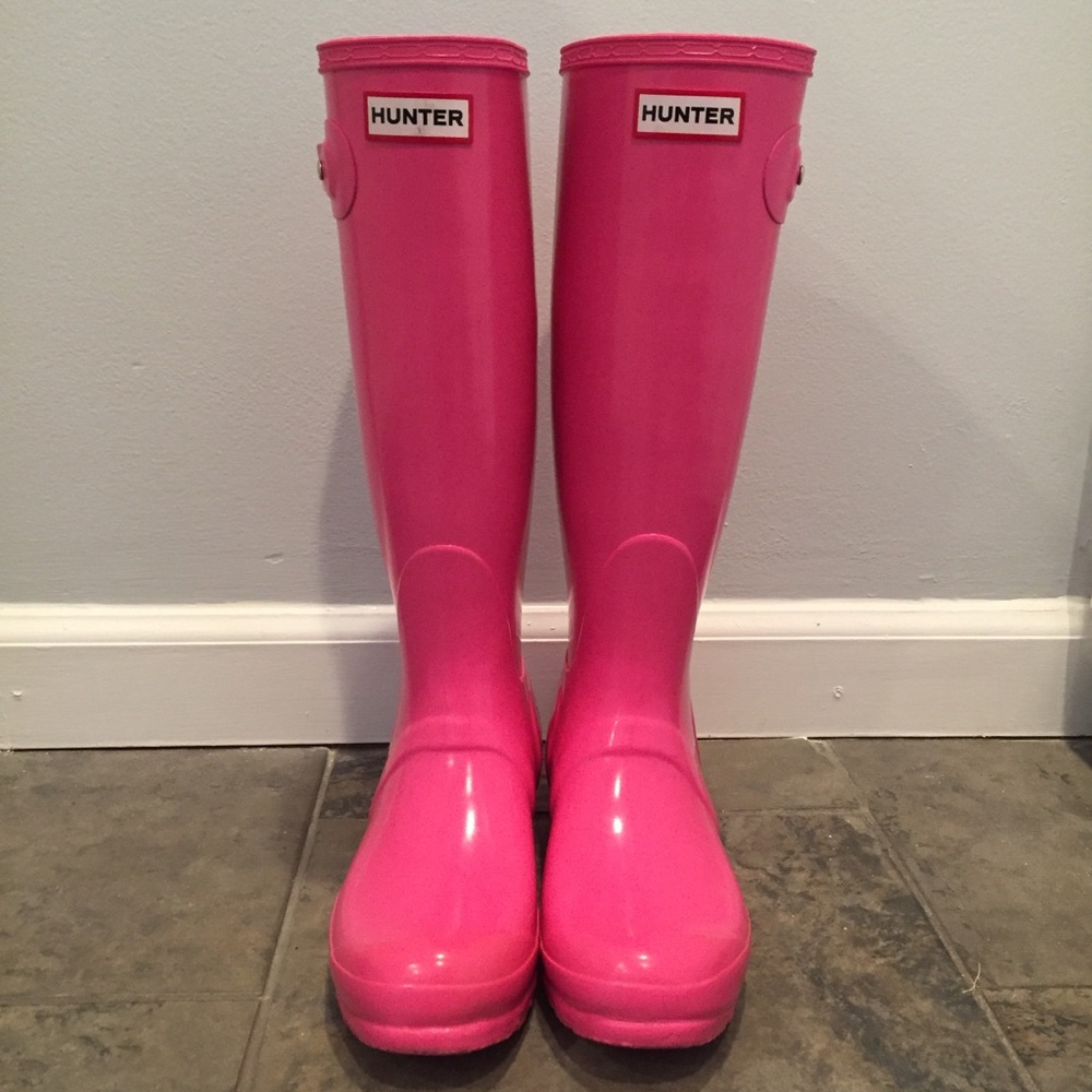 Hot pink Original Gloss Tall Hunter boots