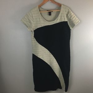 ASHLEY STEWART black tan stretch dress  18 20