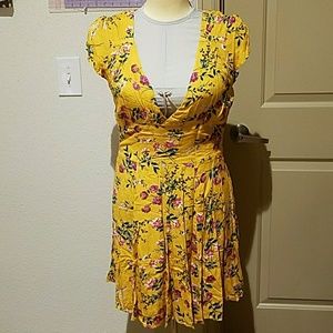 Yellow floral sundress
