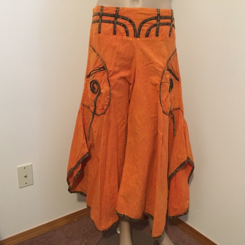 GYPSY JENNYS orange gypsy harem pants M L