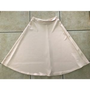 Pastel peach full midi skirt